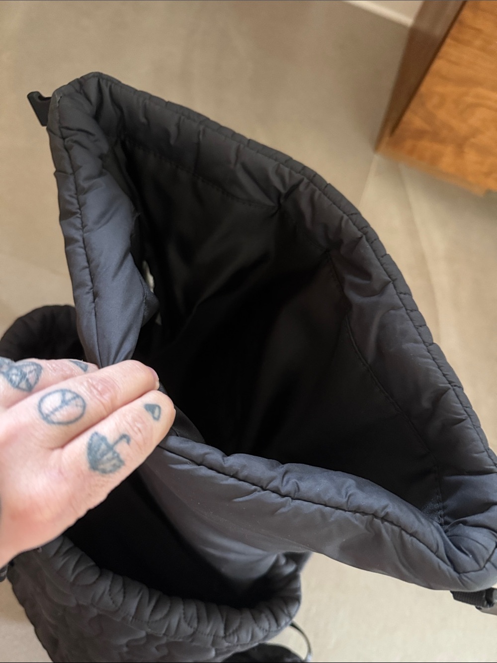 lululemon  Quilted Black Back pack - Picture 5 of 10